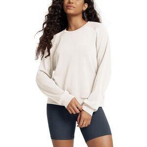 Women's Lvory Soft Raglan Long Sleeves Sweatshirts for Oversized Crew Neck